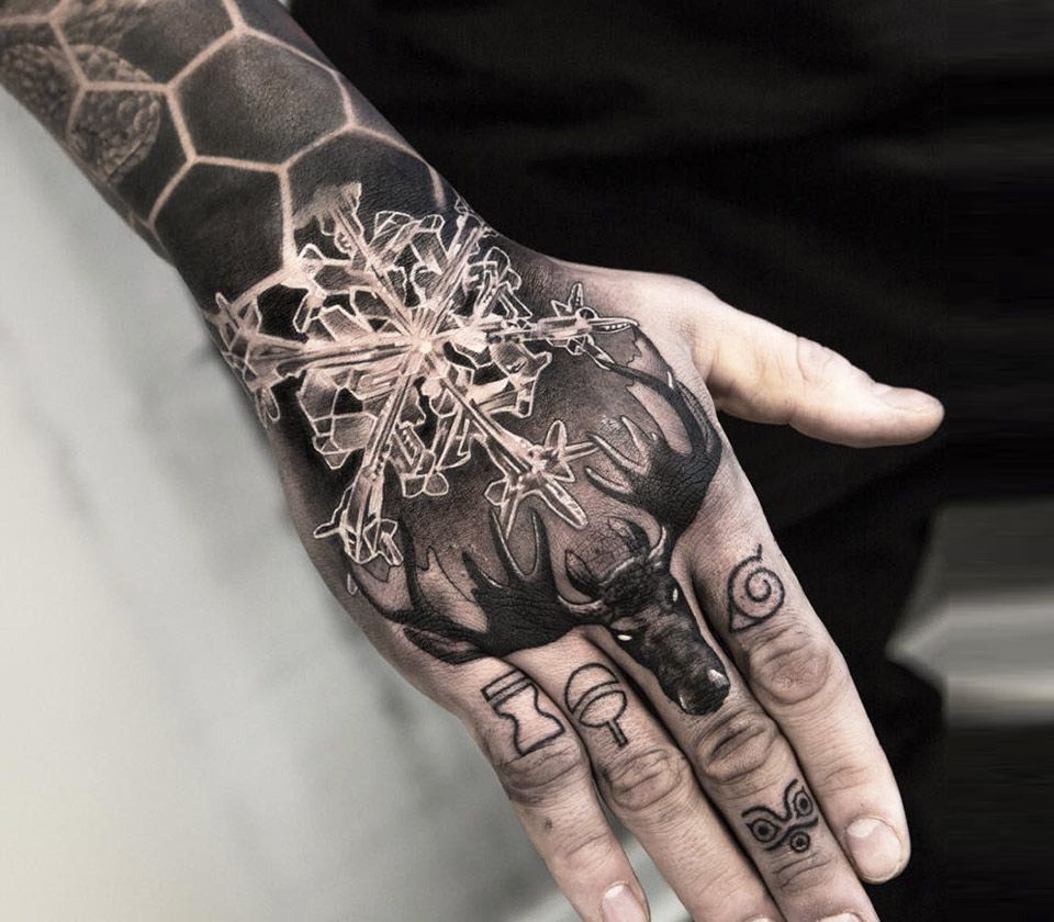 Snowflake Elbow…. – Portfolio of A Montreal Tattoo Artist