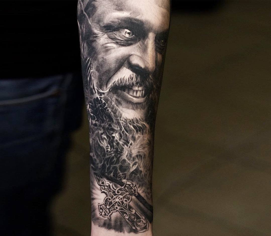 Ragnar Lothbrok tattoo by Nikolay Dzhangirov | Photo 28201