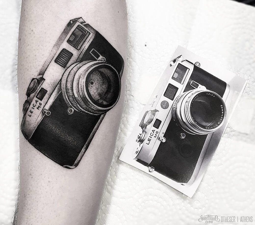 Small Camera Temporary Tattoo / camera outline tattoo / minimalist camera  tattoo