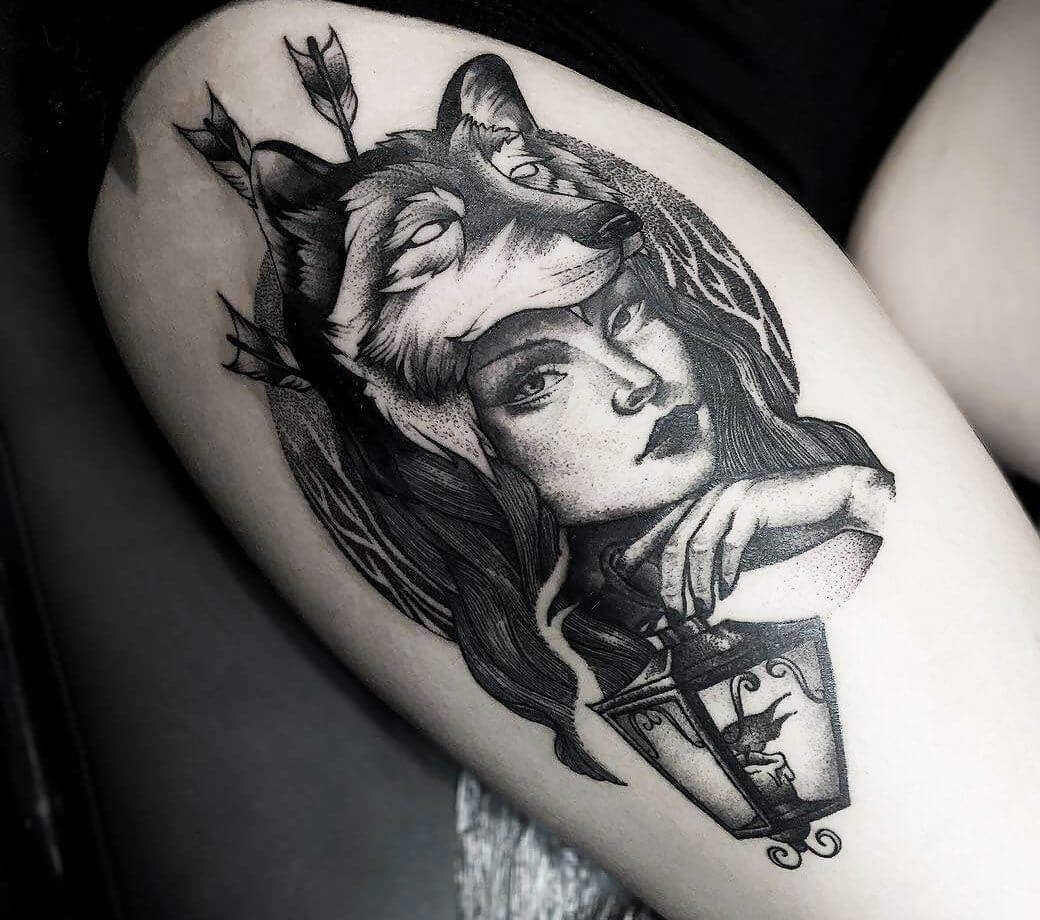 Wolf woman tattoo by Otheser Tattoo Photo 14698