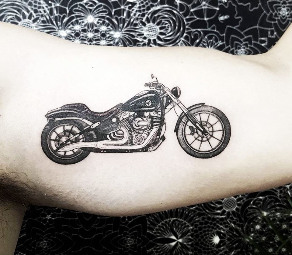 Travelling on his bmw310gs this amazing rider got his dream tattoo by our  resident artist @manavdamir | Instagram
