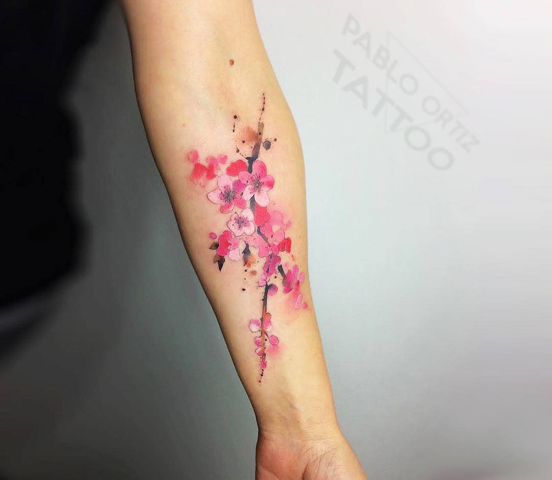 45+ Elegant Cherry Blossom Tattoo Designs of 2020