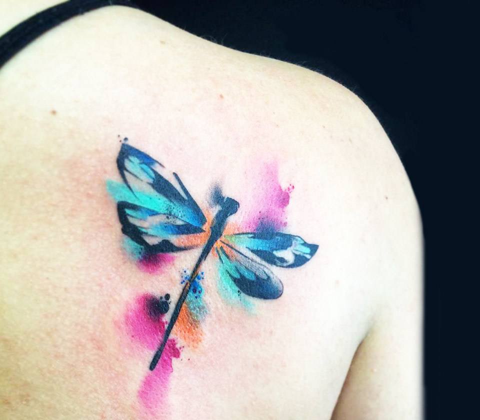 Dragonfly tattoo by Pablo Ortiz Tattoo  Photo 16154