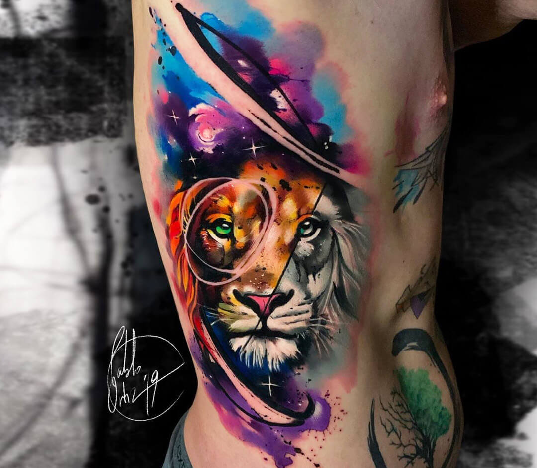 Space Lion by Jason Mims : Tattoos