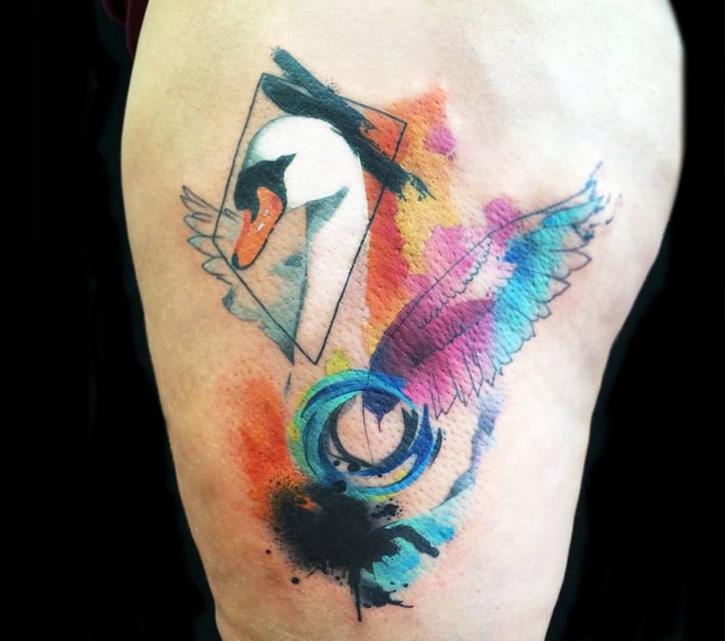 Beautiful Swan tattoo......... - Sachin tattoos art gallery | Facebook