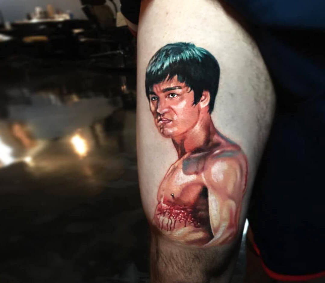 Bruce Lee tattoo by Paul Acker | Photo 28092