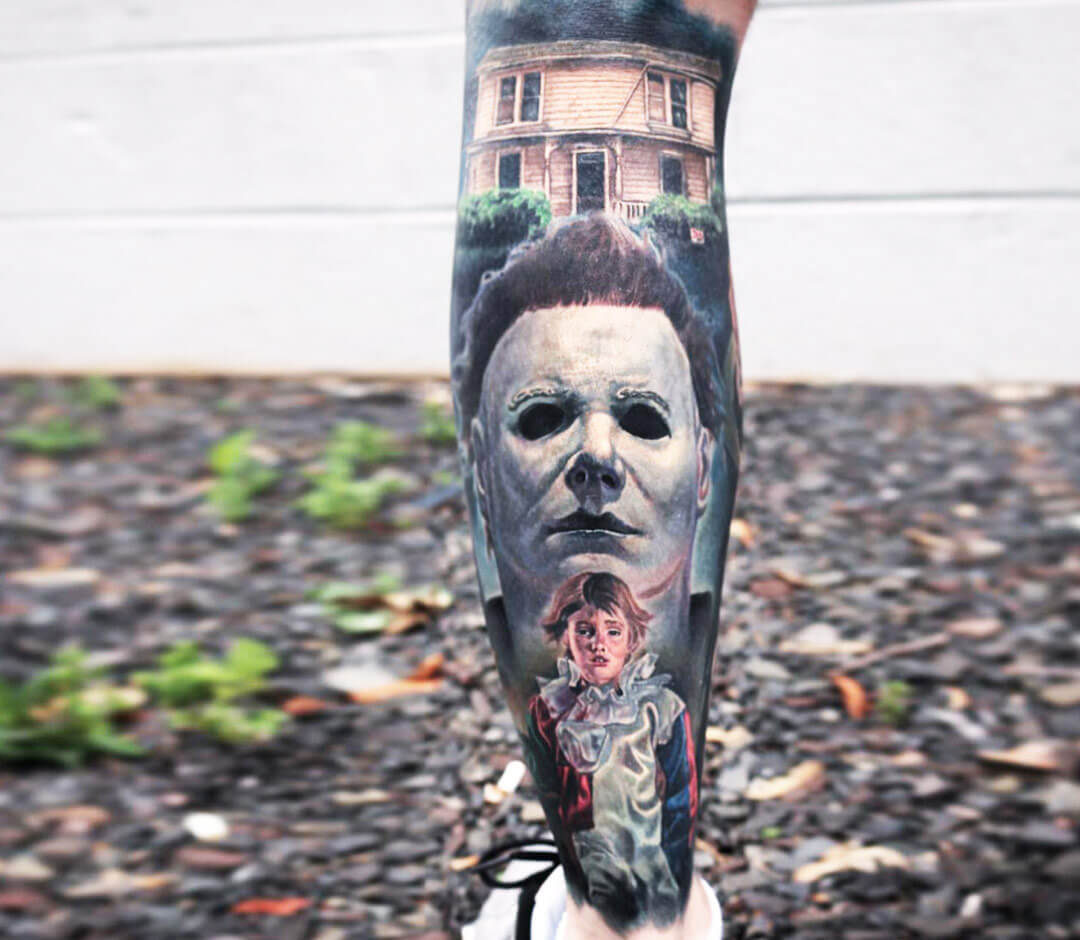 Halloween movie tattoo by Paul Acker Photo 29134