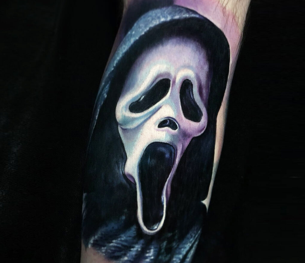 Scream mask with dagget piece  HON Tattoo Studio  Facebook