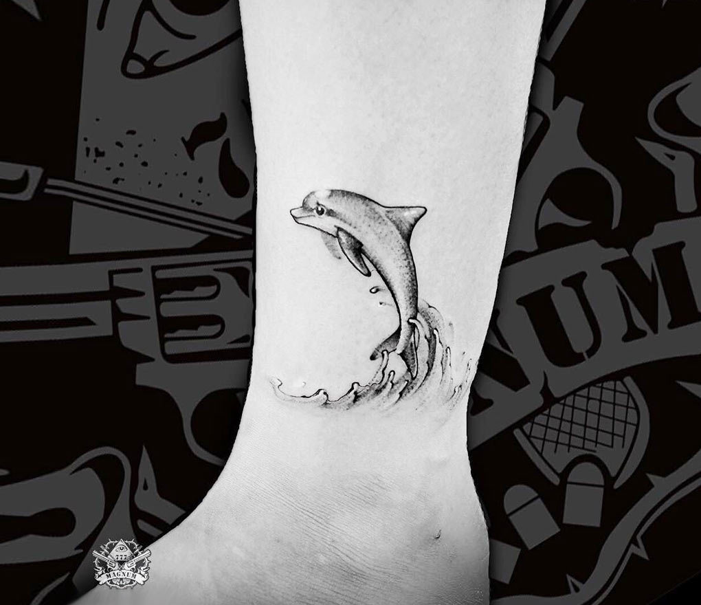 J+S dolphin (Friendship) dolphin maorigrams original Polynesian tattoo  design