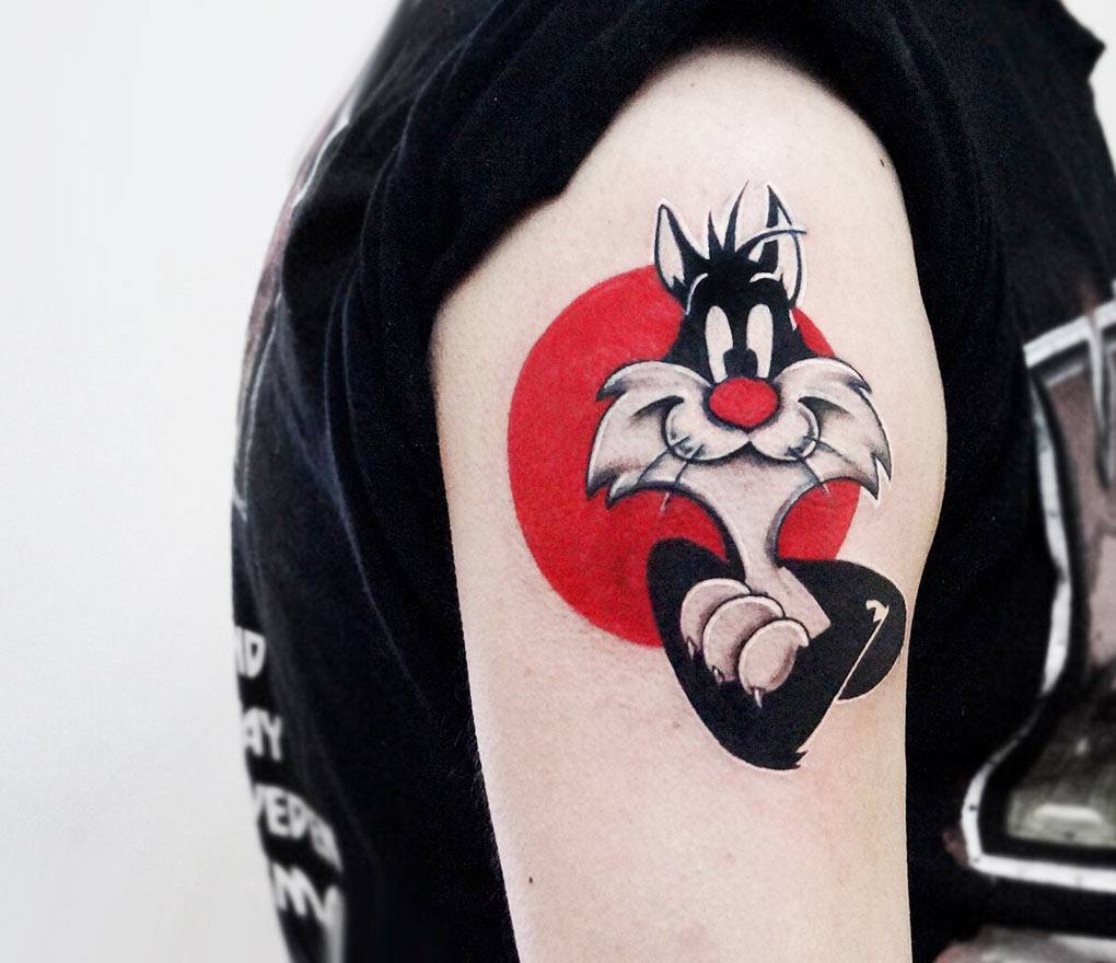 Sylvester the Cat tattoo by Pavlikov Tattoo | Photo 24503