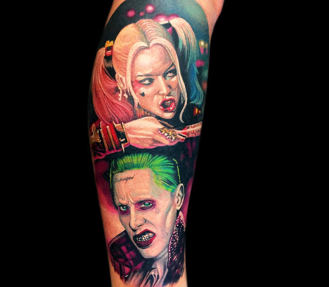 Harley Qiunn and Joker tattoo by Peter Hlavacka Photo 28060.