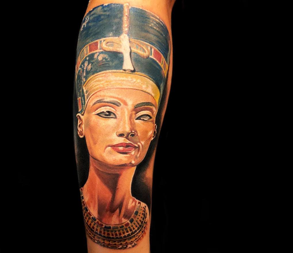 Nefertiti tattoo by Peter Hlavacka | Photo 24016