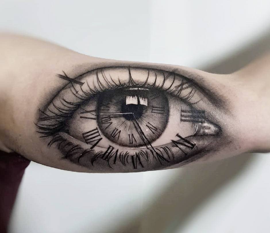 Eye tattoo on forearm by Joe Carpenter  rtattoo