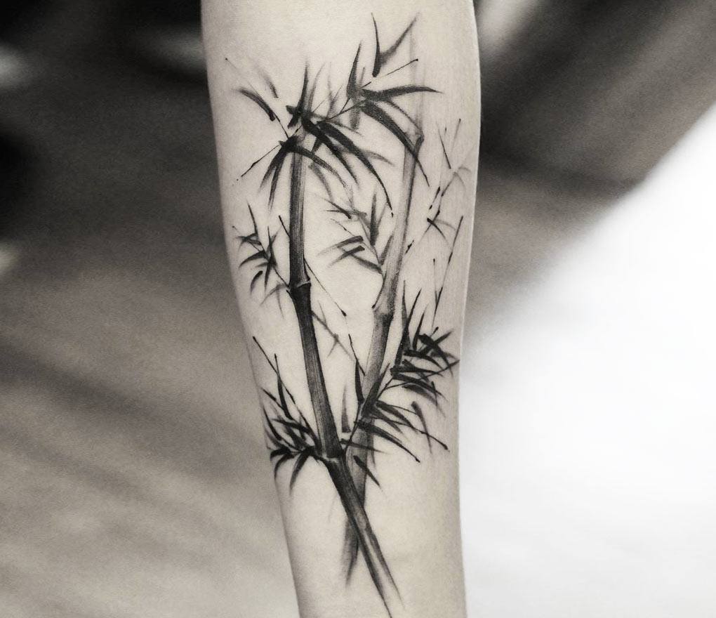 Elegant Bamboo Tattoo Design
