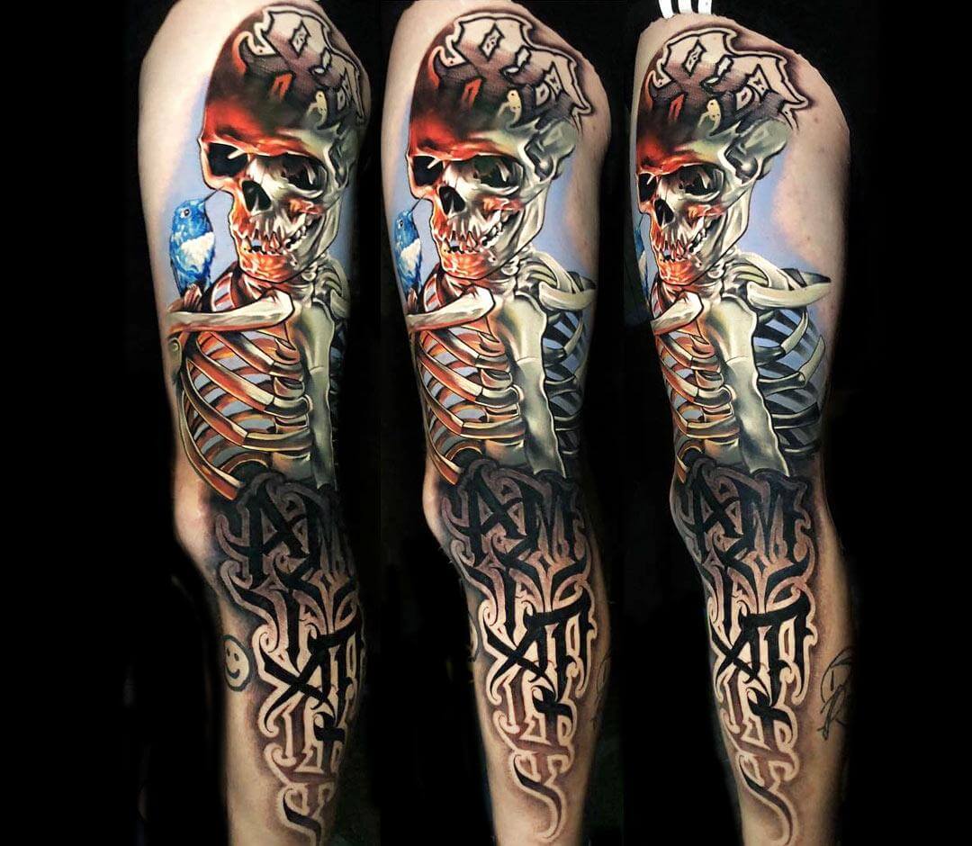 Skull Skeleton Tattoo Tat ClipArt SVG – ClipArt SVG