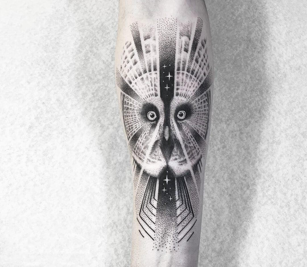 Tribal owl | Mary Jane Tattoo - Dotwork Artist - Artlien gypsy