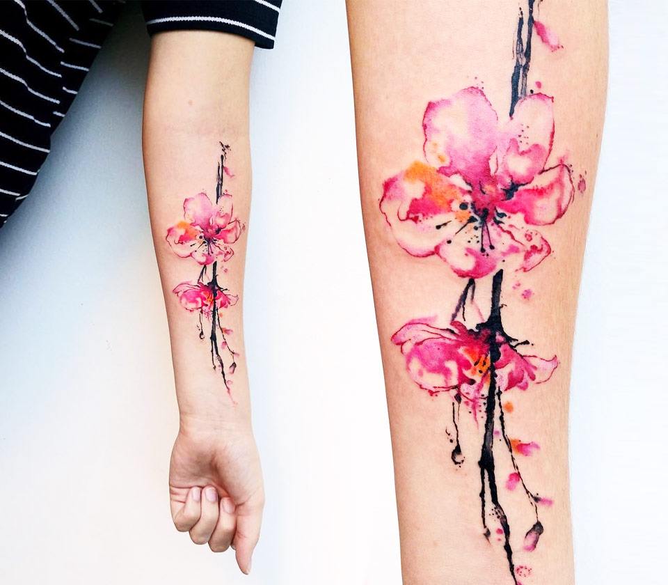 Sakura tattoo by Rodrigo Tas. 