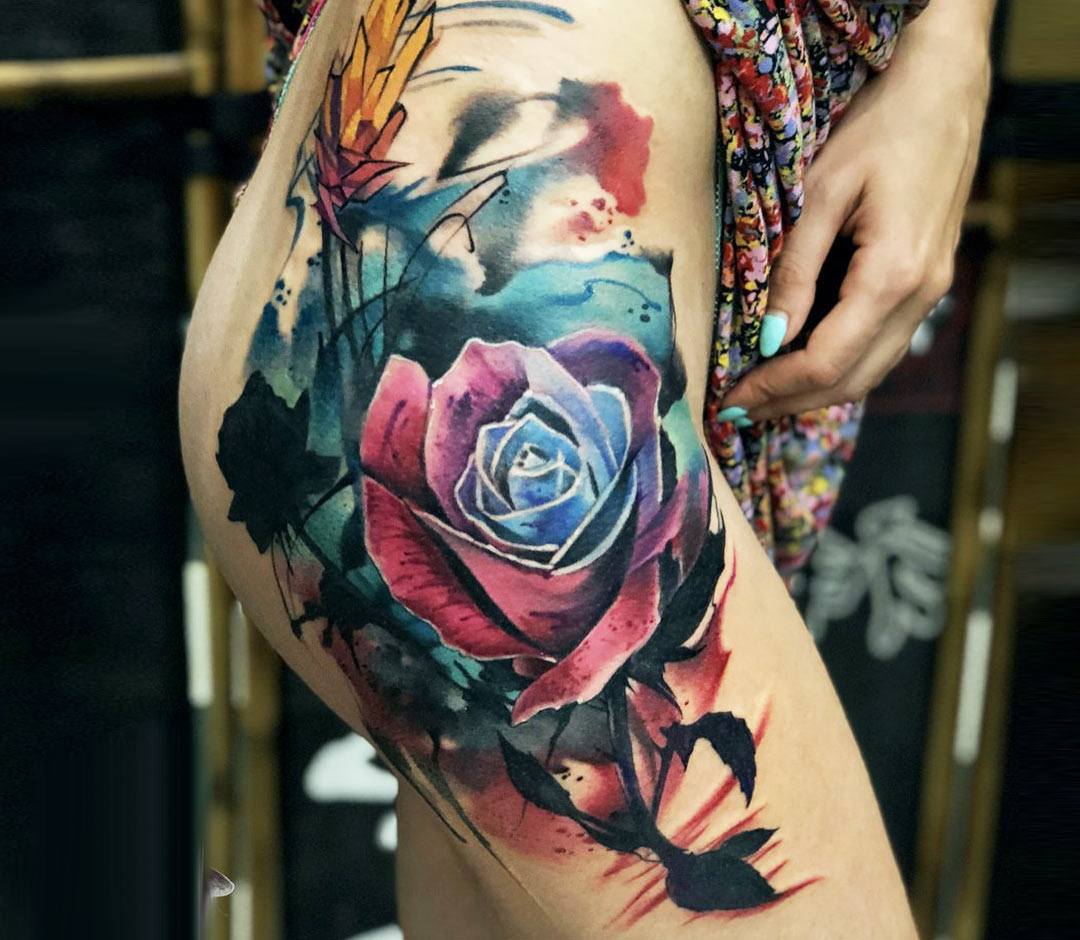 Abstract Rose Tattoo 19 Rose Tattoos That Are Anything But Cliché  Page  19