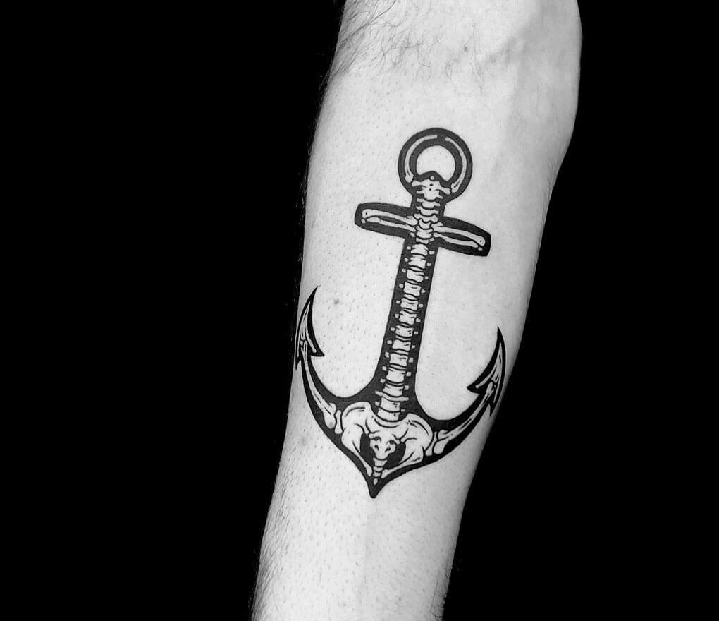 Matching Anchor Tattoo on Forearms - Best Tattoo Ideas Gallery