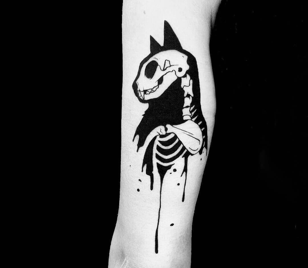 Tattoo uploaded by Pablo Ferrukt Tattoos Berlin  Cat skeleton for jeff194   thanks so much  Done amikatattoo  For appointments write me a dm or  an email to pabloferrukticloudcom dotworktattoo     