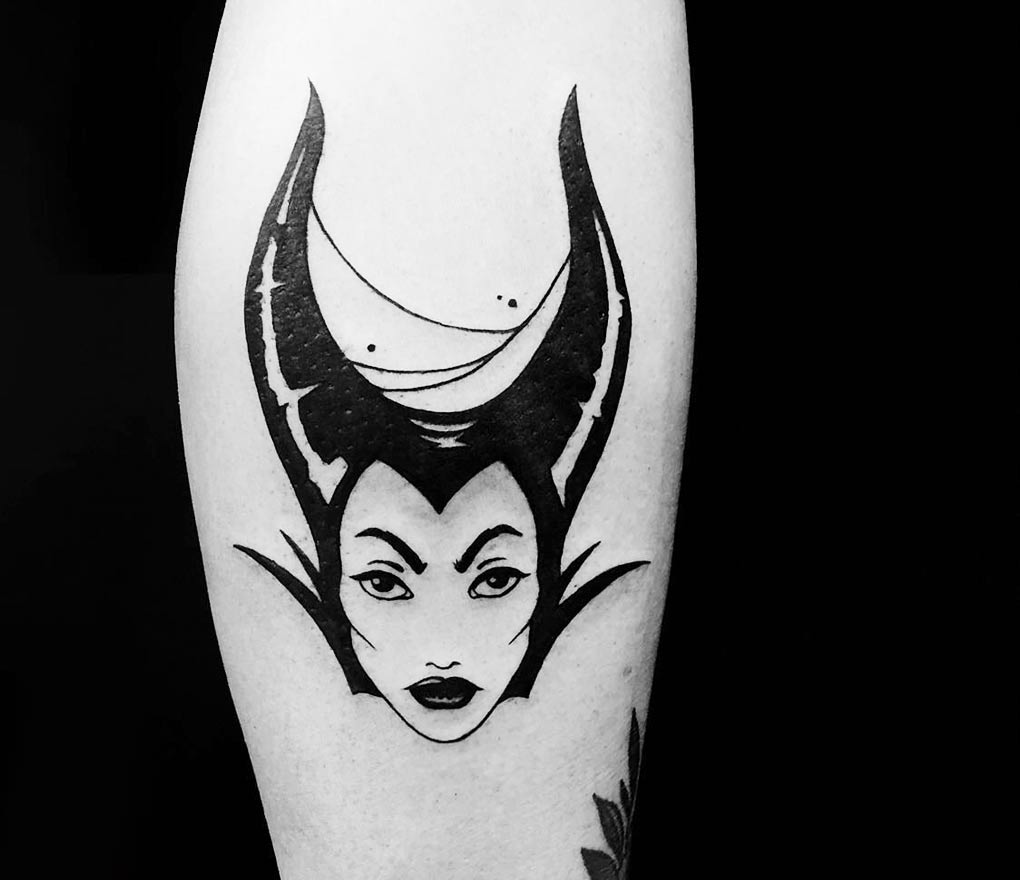Maleficent tattoo by Roy Tsour. 