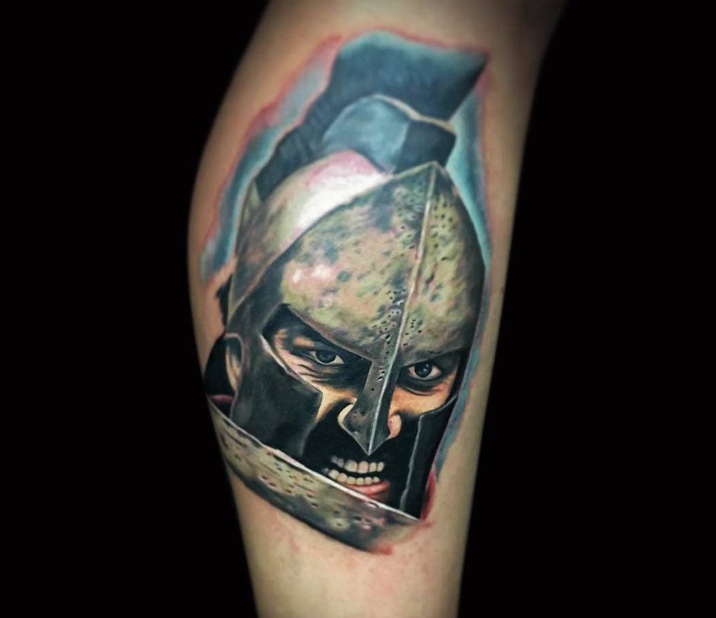 300. Leonidas portrait tattoo. Black and grey tattoo. @deadponytattoo  @almosalex #budapest #realistictattoo #… | Grey tattoo, Black and grey  tattoos, Sleeve tattoos