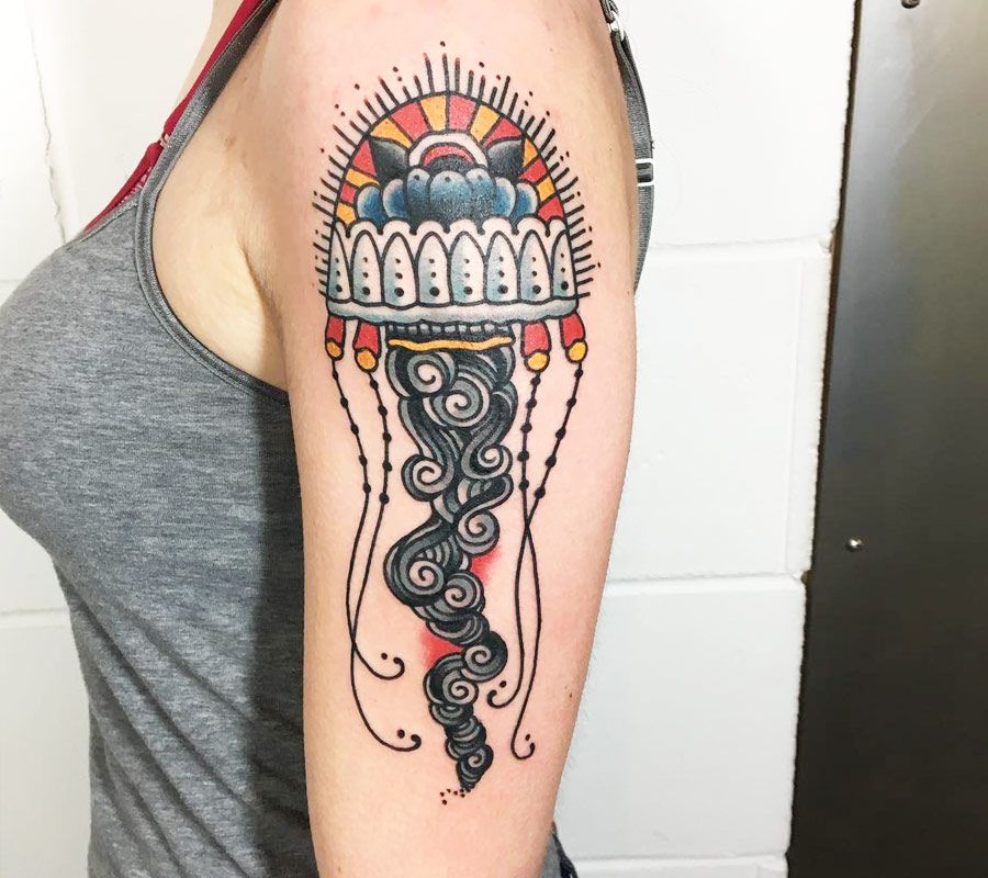 Jellyfish tattoo pattern
