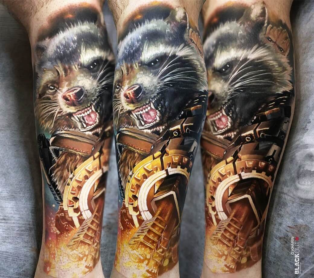 Guardians of the Galaxy Color Tattoo by Josh Bodwell: TattooNOW