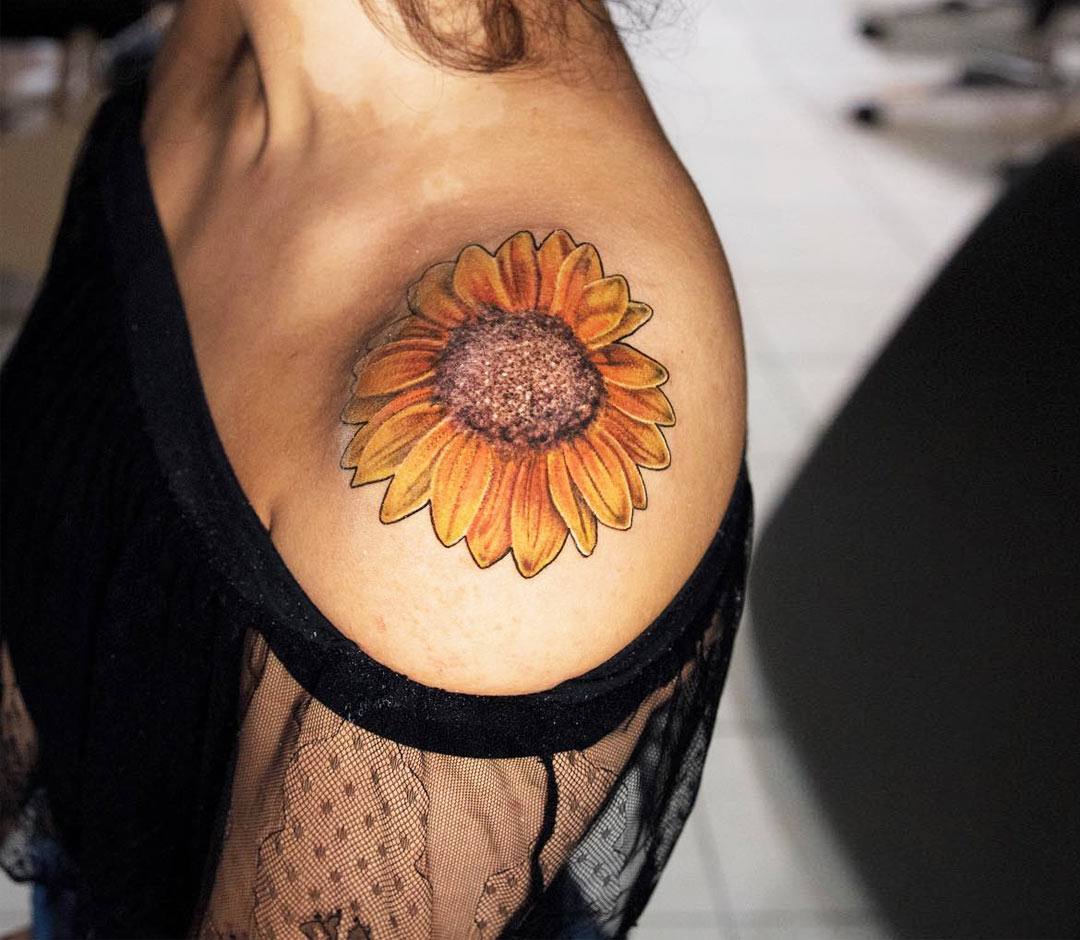 The Best Sunflower Tattoos. A flower tattoo is stunning and… | by Ummay  Salma Nishat | Medium