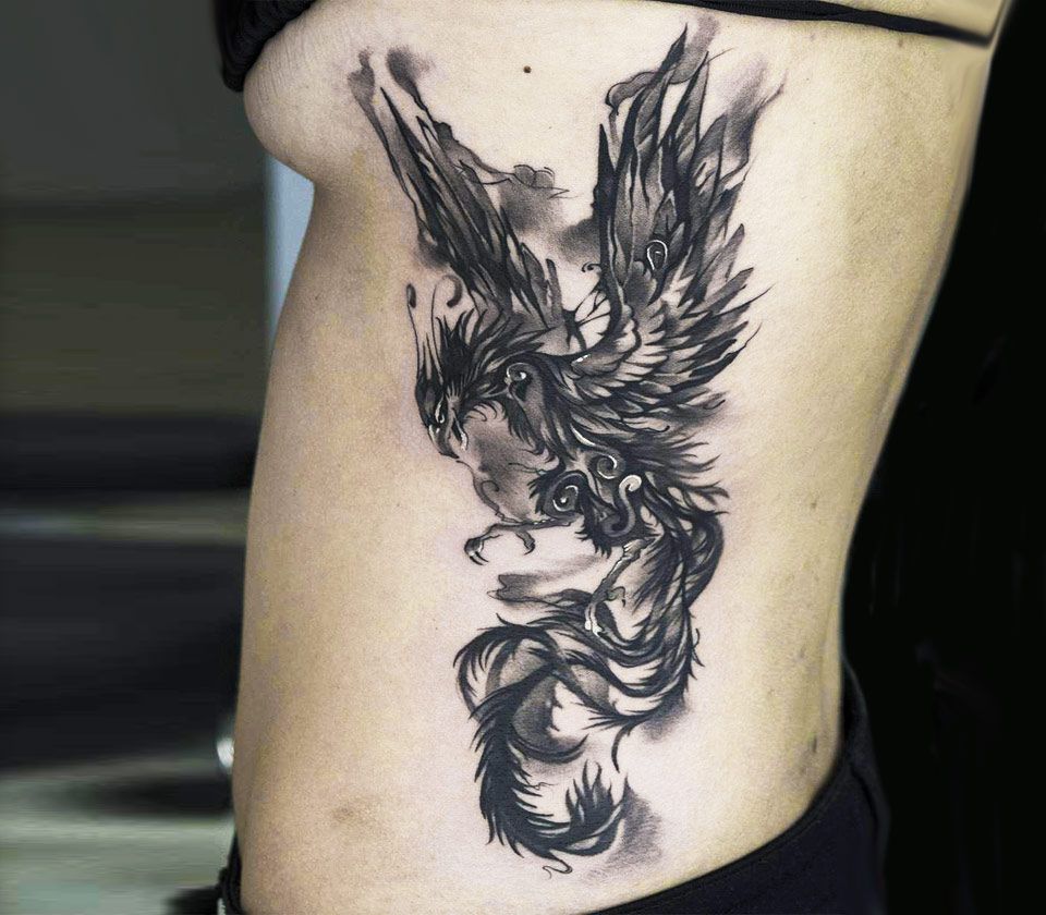 Tattoo photos Gallery. watercolor phoenix watercolor tattoo art Sergey Bute...