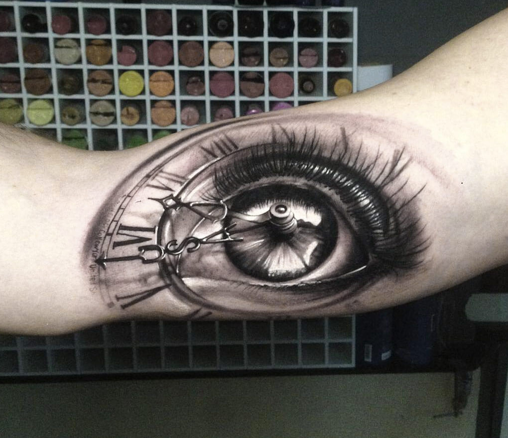 Clock Eye tattoo by Pol Tattoo | Photo 26271