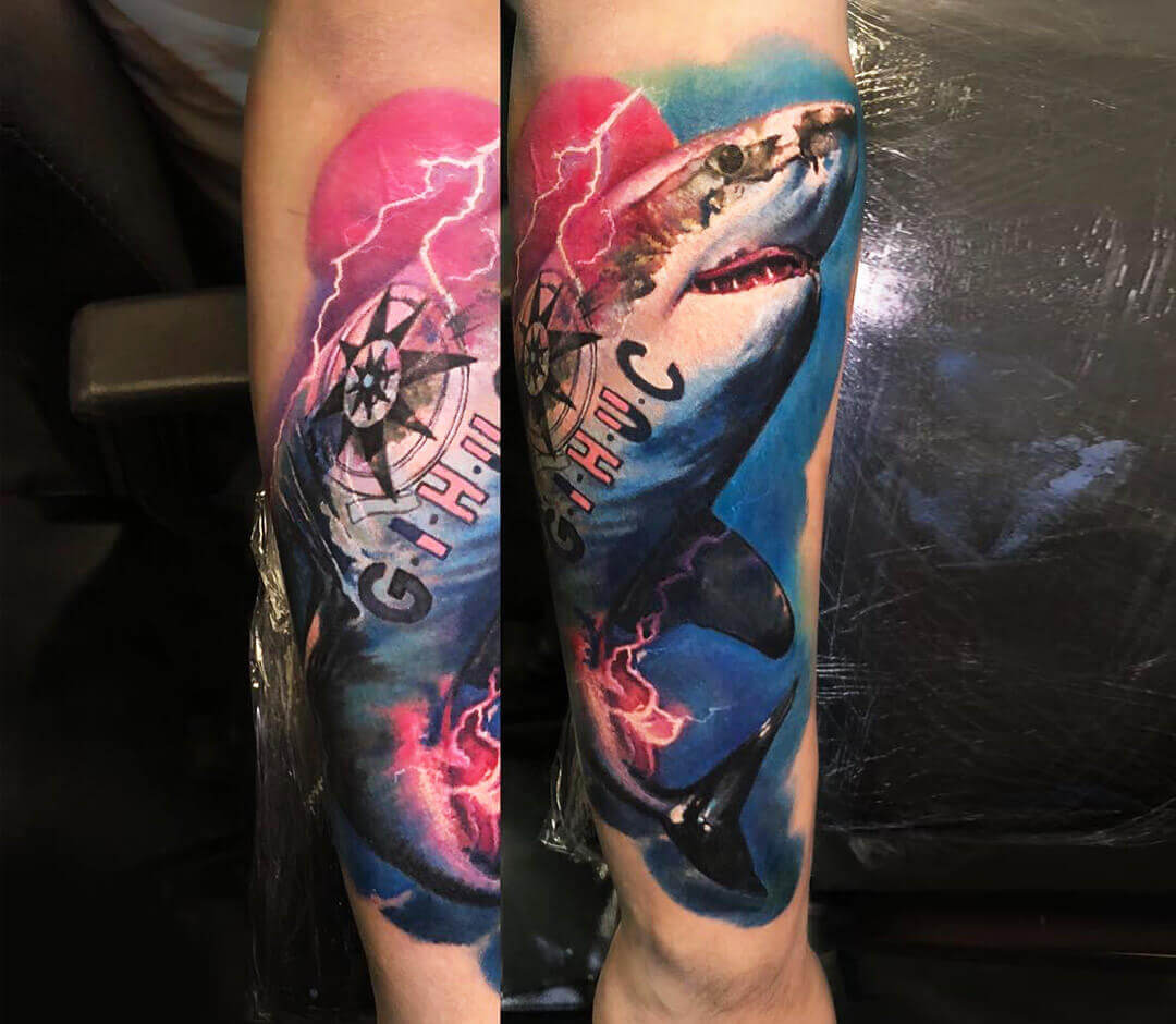 18 Shark Tattoos That Represents Strength and Primal Power  TattoosWin