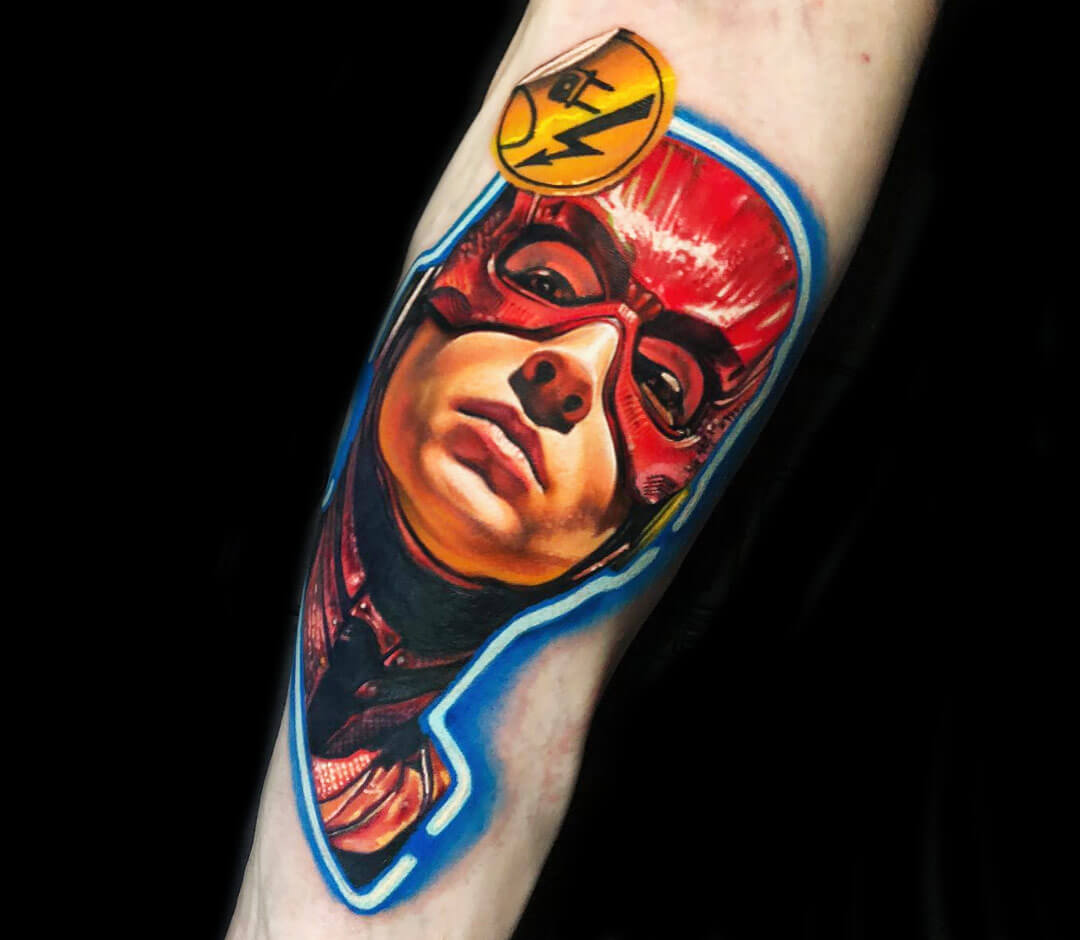 Art Immortal Tattoo  Tattoos  Color  The Flash Logo abstract