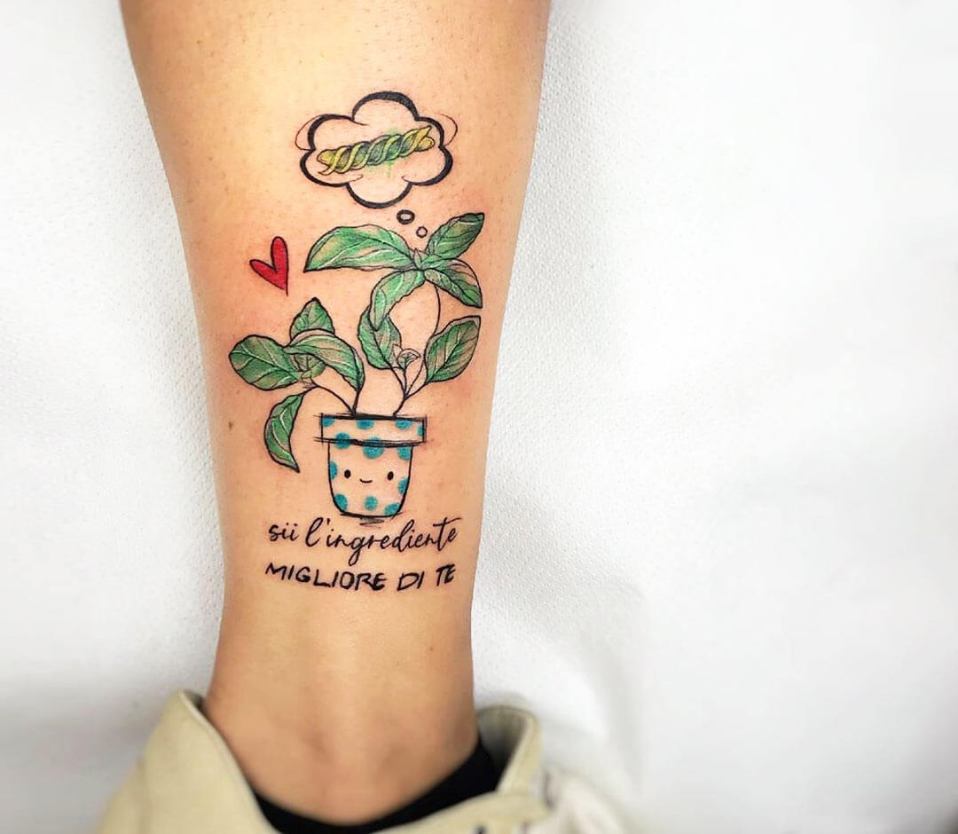 Flower pot tattoo by Simona Merlo | Photo 29940
