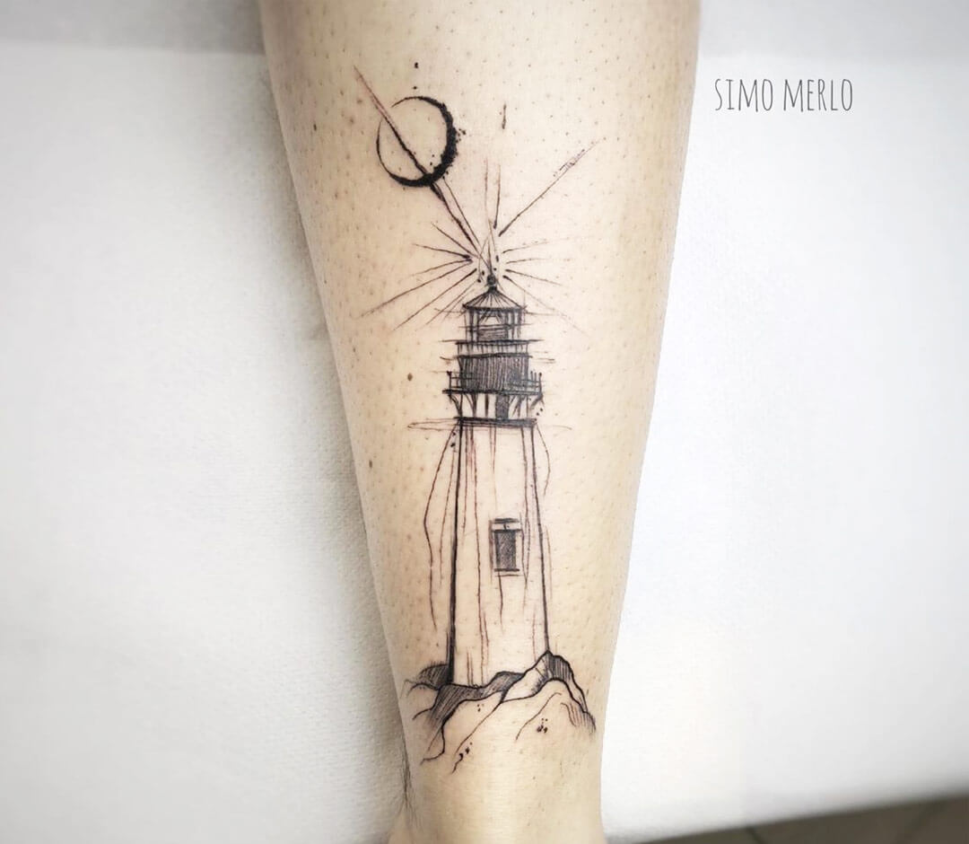 Lighthouse Tattoo Stock Illustrations, Cliparts and Royalty Free Lighthouse  Tattoo Vectors