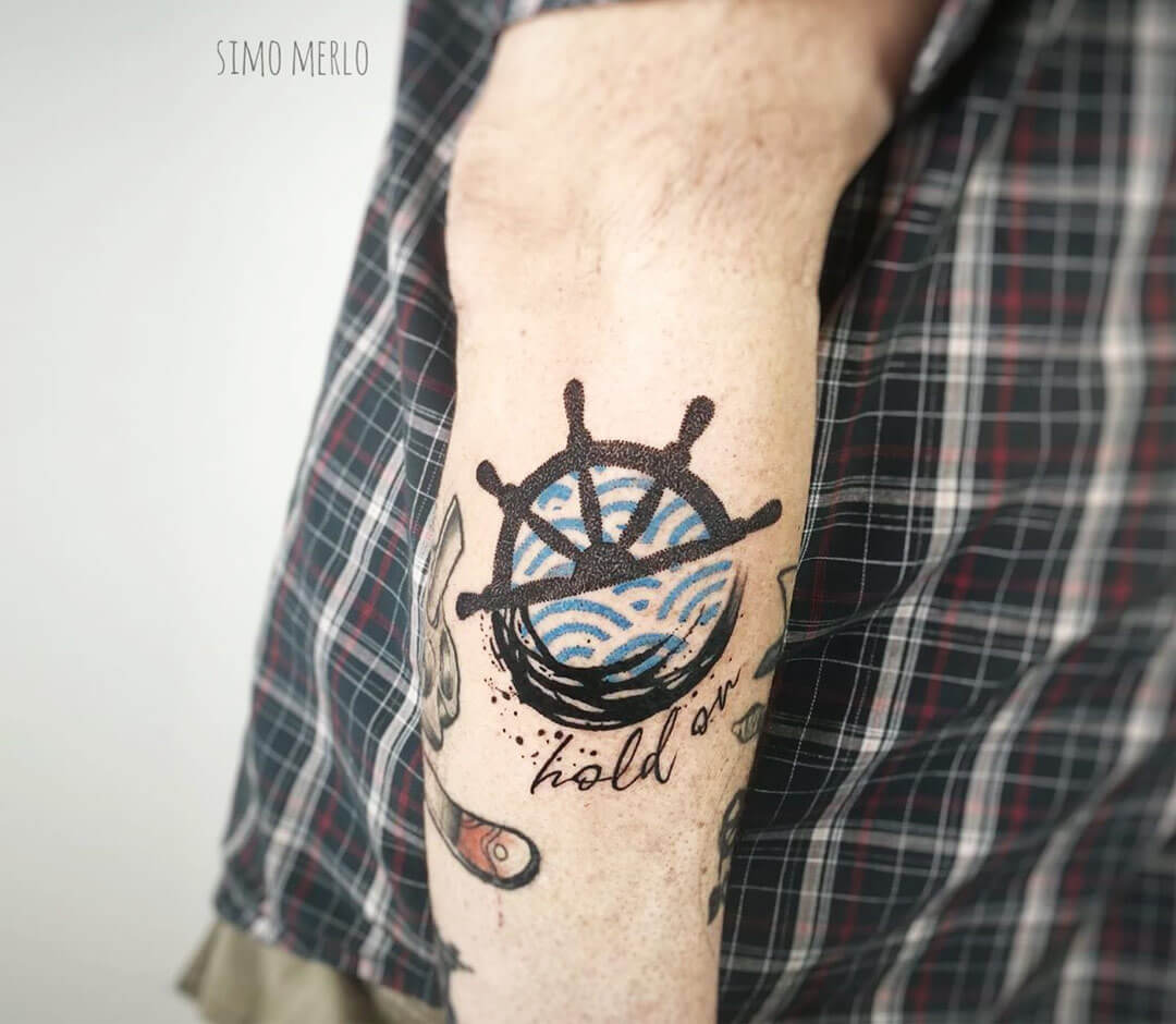 Buy tzxdbh 5Pcs-Big Arm Arm Tattoo Compass Rudder Waterproof Tattoo Sticker  Boat Ocean Man Whole Bird Skull Tatoo Female 5Pcs- Online at desertcartINDIA