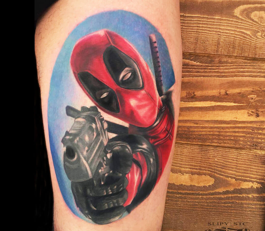 Deadpool tattoo by Slipy Tattoo | Photo 28975