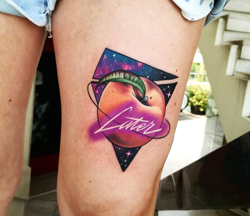 Georgia peach by Cori James at SparrowHawk Studio in Atlanta, GA  @corijamestattoo : r/tattoos