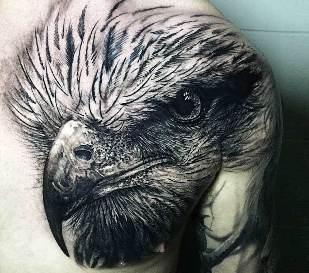 Eagle Face Tattoo - Tattoos Designs