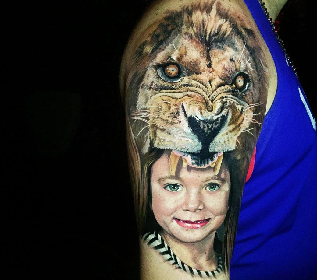 Tattoos by Shannon - Did this lion portrait for Dammien as part of a cover  up of his wrist. Crown was done about a month ago. This will be a full  sleeve