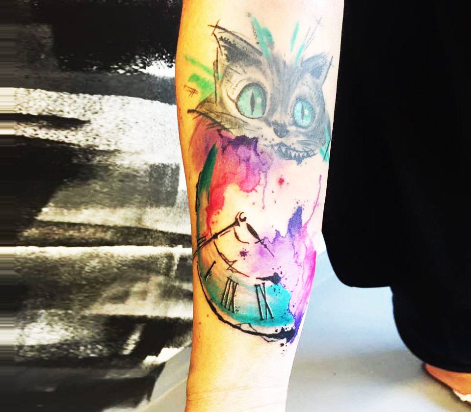 Tattoo photos Gallery. watercolor cheshire cat watercolor tattoo art Stev.....