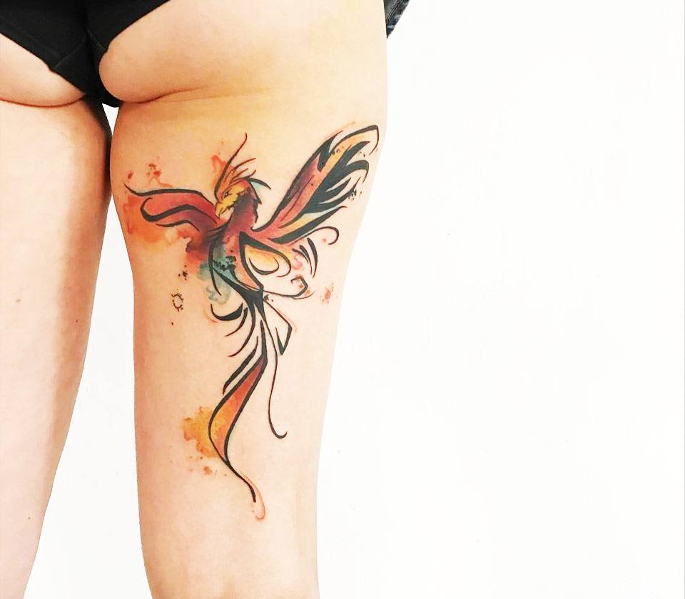 Phoenix tattoo by Steve Newman