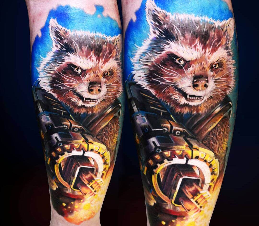 Rocket Raccoon TAttoo by DrawWithMonster on DeviantArt