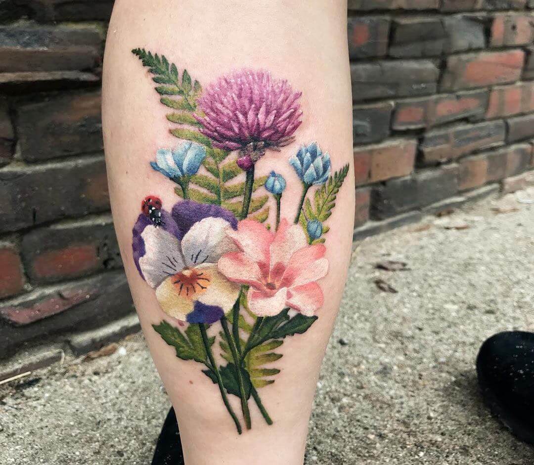 Chamomile flowers done by @bbonestattoos Email bbonestattoos@gmail.com to  book an appointment! #tattoo #art #artist #tattooartist #lad... | Instagram