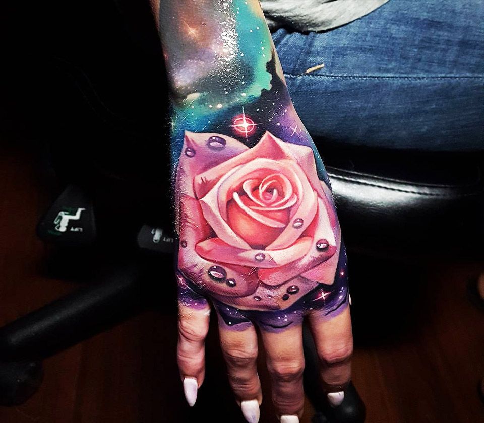 rose tattoo #galaxy #colorroses #spacerose #rustinrevilla… | Flickr