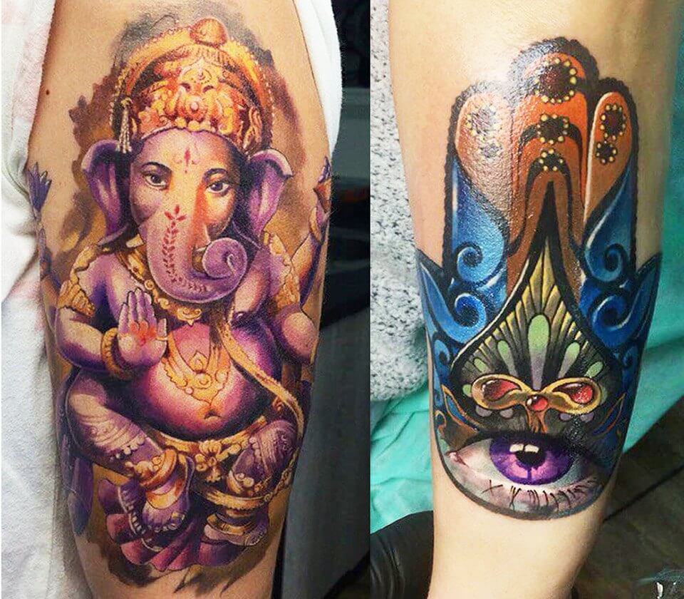 Ganesh by Mike FisherDubois at West Loop Tattoo Collective, Chicago : r/ tattoos
