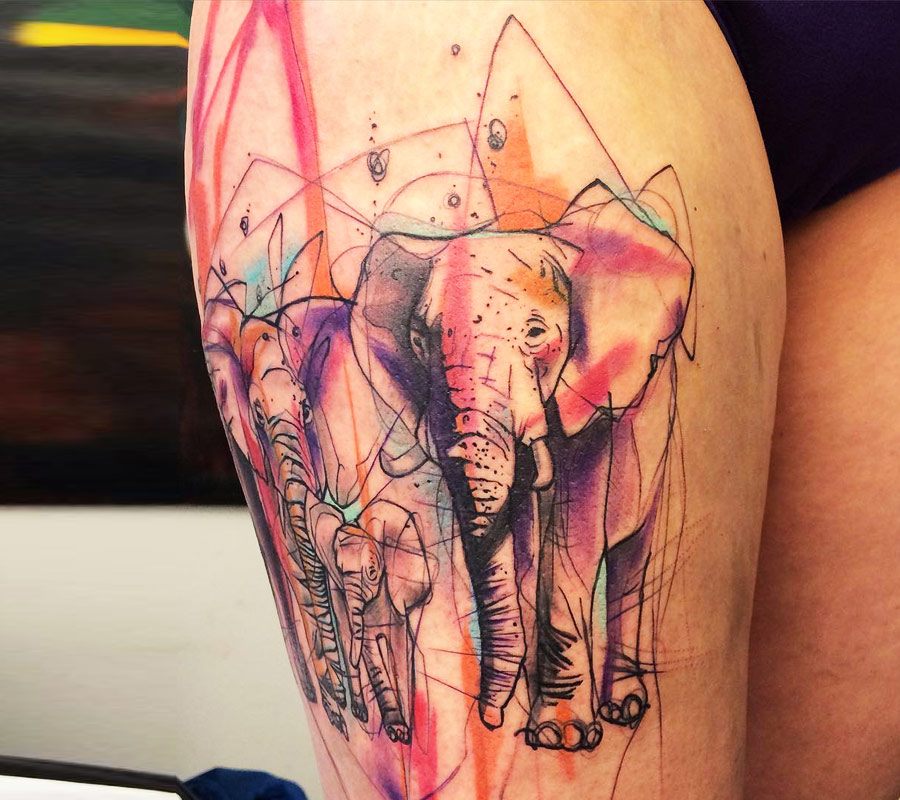 Elephant Tattoo Posters for Sale | Redbubble