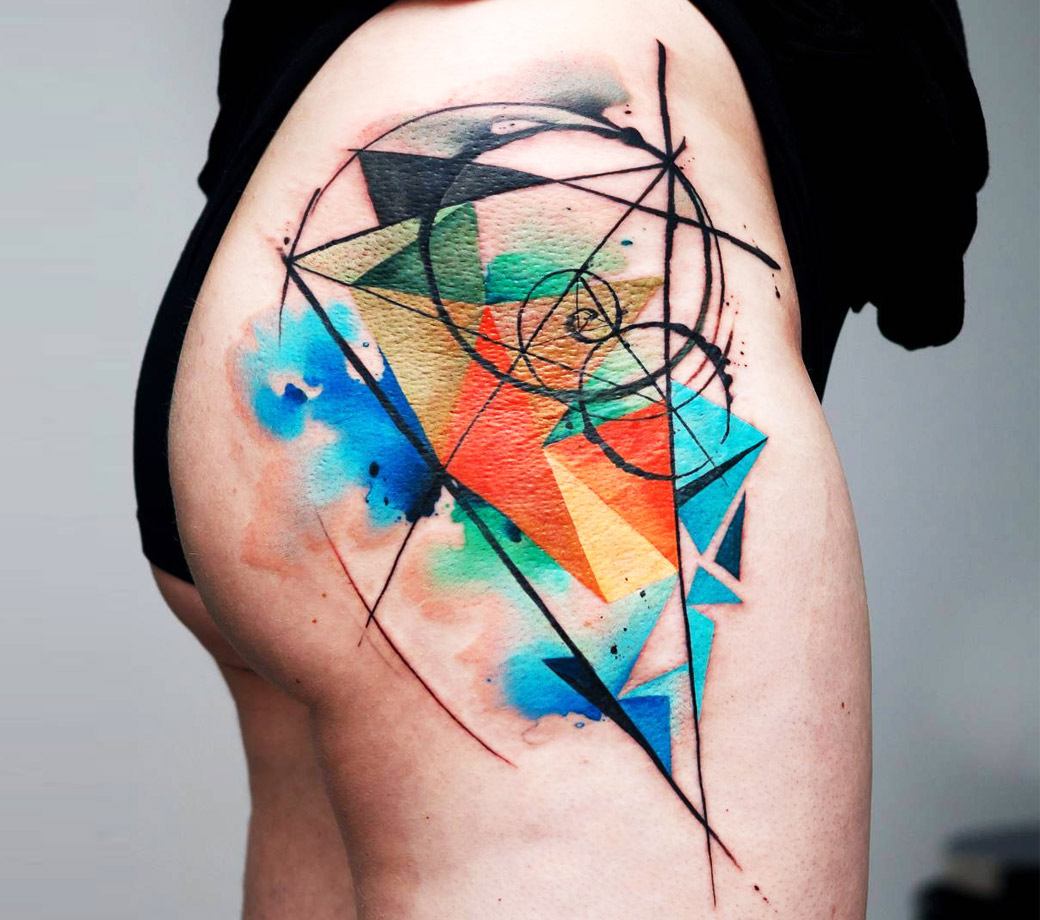 Abstract mountain tattoo – Portfolio of A Montreal Tattoo Artist