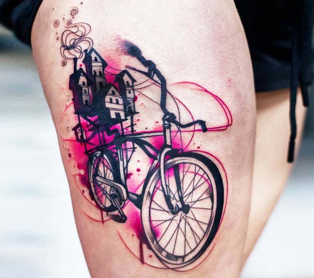 Bike Diagram Tattoo by Gene Coffey: TattooNOW