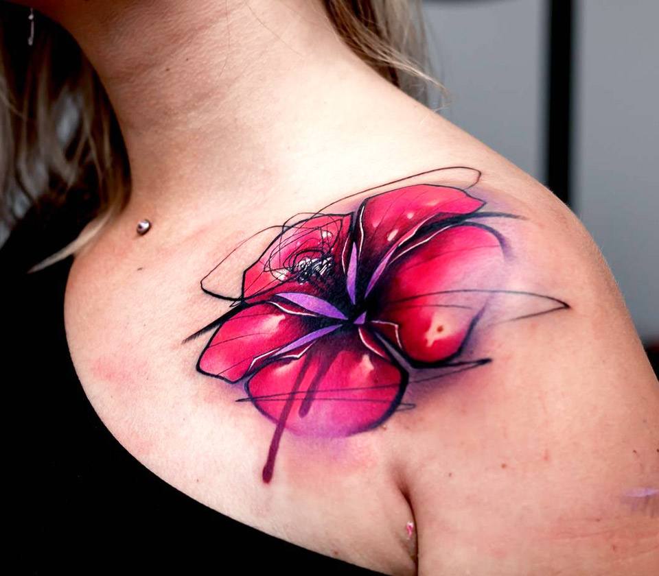 Tattoo uploaded by lydiasharonhughes • #flower #shoulder #swissartist  #black #botanica #lydiasharonhughes • Tattoodo